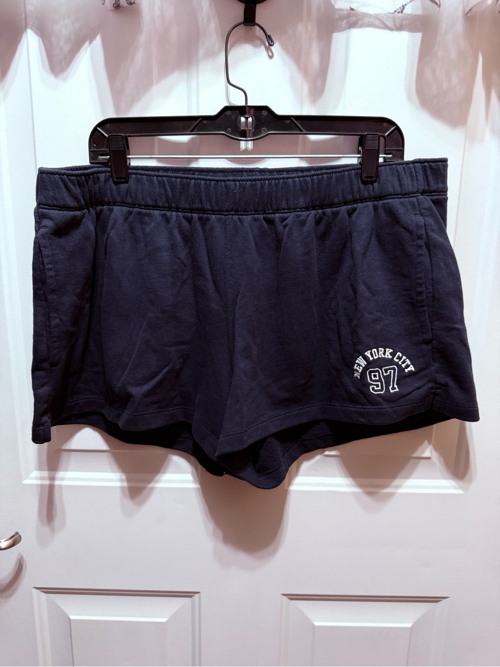 Hollister Navy Athletic Shorts with New York City 97 Patch